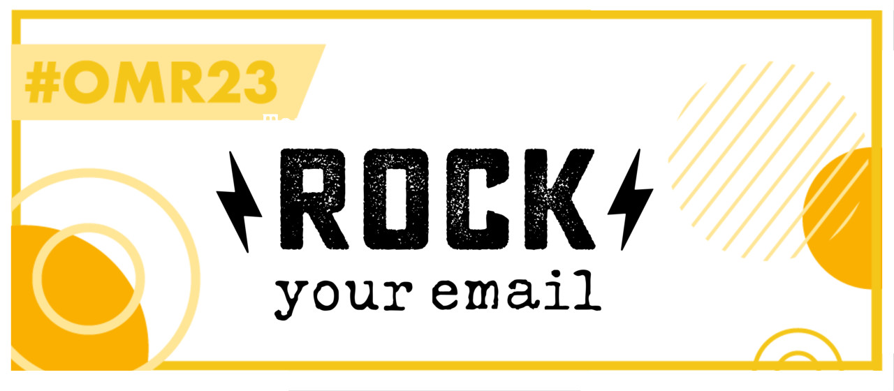 OMR Banner mit Rock your email Logo